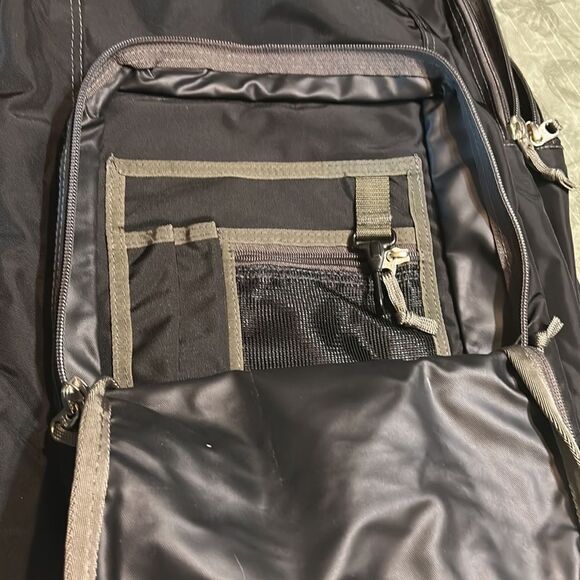 L.L. Bean Black/Silver Back Pack - Picture 6 of 7